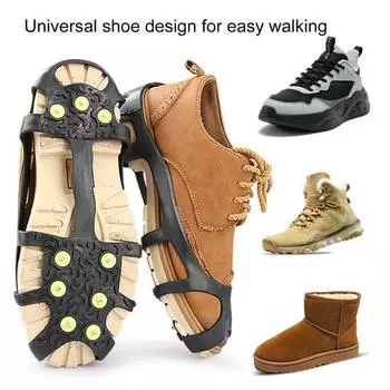 Шипы для льда, скользящие по снегу, шипы, кошки для обуви и ботинок, нескользящая обувь L
