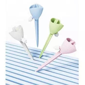 Шипы для самостоятельного полива растений - автоматическая система полива растений с регулируемым переключателем регулирующего клапана для комнатных растений, садовых растений, офисных растений 1pc синий/кремовый