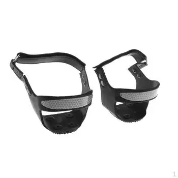 Шипы Traction Cleat обеспечивают сцепление со льдом и снегом, легко крепятся поверх обуви/ботинка, противоскользящие и светоотражающие 5 Teeth L