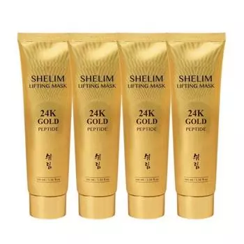 Shirim 24K Gold Peptide Lifting Mask 100ml, single, 4 pieces