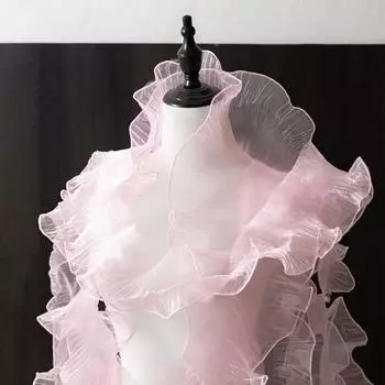 Ширина 12 см, поставка одежды, цвет русалки, швейный материал «сделай сам», новая плиссированная кружевная лента