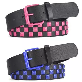 Ширина 3,8 см хип-хоп панк женский ремень модный тренд универсальные джинсы аксессуары пояс музыкальный фестиваль Y2k девушка ПУ пояс 107cm чёрный