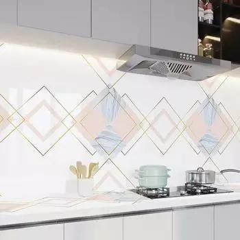 Ширина 60 см. Кухонная масляная водонепроницаемая наклейка. Наклейки на шкаф. Самоклеящиеся обои. Наклейки на стену своими руками. Декор для кухни.