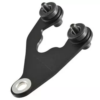 Ширина крепления стойки счетчика мотоцикла Daytona 45 мм, крепление M10/M8, антивибрационная резина, сталь, смещение влево/изгиб 10°, черный 40270