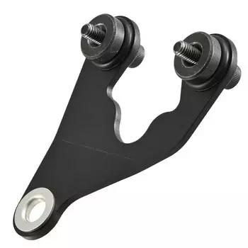 Ширина крепления стойки счетчика мотоцикла Daytona 45 мм, монтажная резина, сталь, правый изгиб, черный 40269 M10/M8, антивибрационный смещение/10°