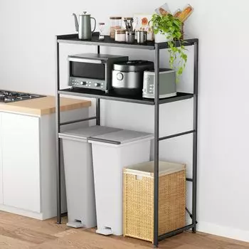 Ширина регулируется вверху и TKUIN мусорный бак сверху микроволновая печь диапазон ширина высота регулируется в 8 тостер кухня кухня хранения диапазон хранения чёрный