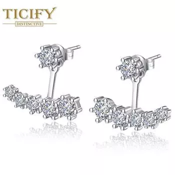 Шириши серебряные серьги с шестью когтями женские висящие простые и модные белый