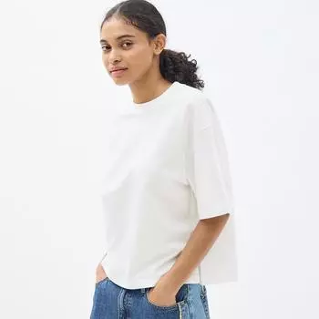 Футболка Gu By Uniqlo Dry Wide с рукавами 5 минут 01 OFF WHITE/XS