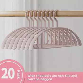 Широкая нескользящая вешалка для одежды с бесшовной конструкцией для сушки и хранения 5 pieces