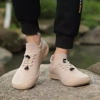 Широкая обувь, повседневная обувь для босиком, кроссовки, мужская тканевая обувь, крутая обувь для молодого человека, дышащая ткань 36 чёрный