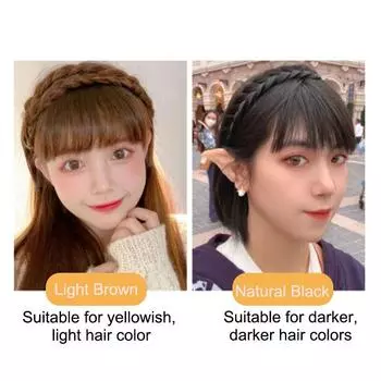 Широкая плетеная повязка на голову обруч аксессуары для волос эластичная нескользящая повязка для женщин и девочек темно-коричневого