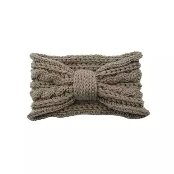 Широкая повязка на голову с бантом из шерсти, вязаная повязка на голову в стиле ретро, плетеные аксессуары для волос, шикарный стиль, головной убор для мытья лица