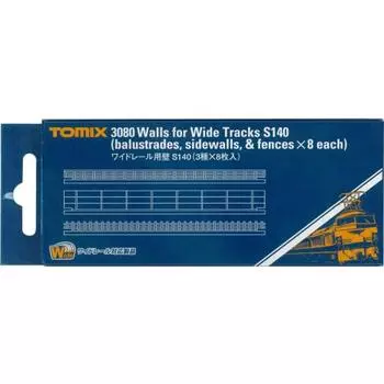 Широкая рельсовая стена TOMIX N Gauge S140 3 типа x 8 шт. 3080 Принадлежности для моделей железных дорог