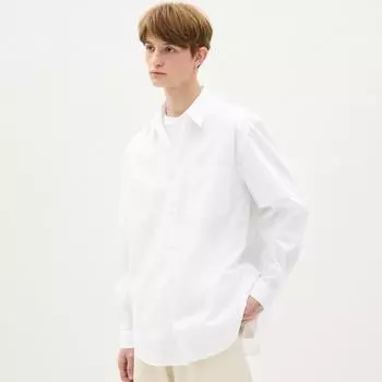 Широкая рубашка GU by Uniqlo с длинными рукавами