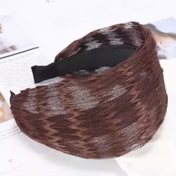 Широкая шифоновая повязка на голову для женщин однотонная мягкая сетчатая милая заколка для волос для девочек ободок для волос модный аксессуар для волос