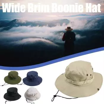 Широкая шляпа Boonie, унисекс, панама, военная, пляжная, однотонная, на открытом воздухе