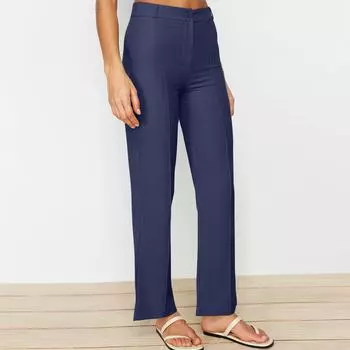 Широкие брюки для женщин, брюки для йоги, спортивные штаны с высокой талией и карманами, эластичные брюки, удобные спортивные спортивные штаны для тренировок