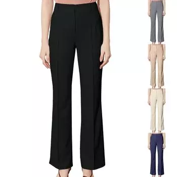 Широкие брюки для женщин, брюки для йоги, спортивные штаны с высокой талией и карманами, эластичные брюки, удобные спортивные спортивные штаны для тренировок XXL бежевый