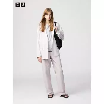 Широкие брюки из хлопка Uniqlo