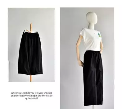 Широкие брюки из плотного бархата 600 г - зимняя женская повседневная одежда в стиле ретро