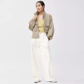 Широкие брюки из светлого денима GU by Uniqlo стандартной длины 69,0 73,0 см