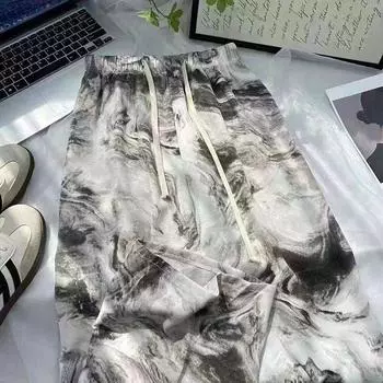 Широкие брюки из тенсела с вертикальными полосками, женские летние свободные и прохладные солнцезащитные противомоскитные шторы для уборки, прямые повседневные брюки XL