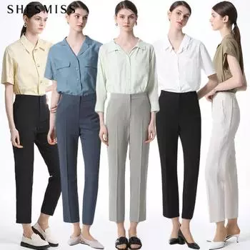 Широкие брюки с полосками на спине Shs Miss Khaki beige (KB)/55