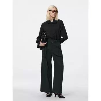Широкие брюки с поясом Gu By Uniqlo стандартной длины от 70,0 до 74,0 см 09 BLACK/S