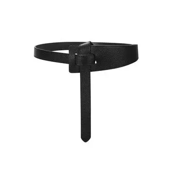 Широкие дизайнерские ремни из искусственной кожи, кушаки, высококачественные ремни для платьев, женские чёрный