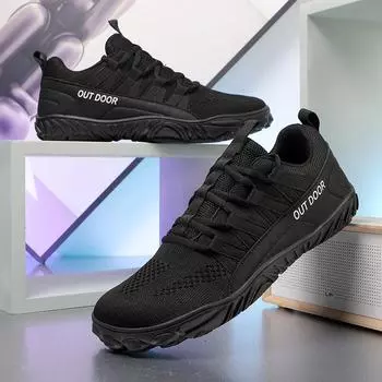 Широкие носки для ног, акваобувь для мужчин, сетчатая толстая подошва, акваобувь для походов, восхождения по течению, большой размер 39-46 39 чёрный