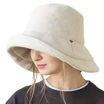 Широкие поля большого размера Adele AW Charmant полностью УФ УФ холодный размер поставляется с ремешком на подбородке размер [Loo&c] Шляпа, Шляпа, женская шляпа, затемнение, защита, слоновая кость