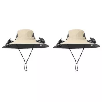 Широкие поля солнечной вентилятор шляпа для рыбалки на открытом воздухе мужская шляпа от солнца для походов и кемпинга (хаки)