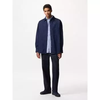 Широкие прямые джинсы Uniqlo 69 NAVY/MEN 28