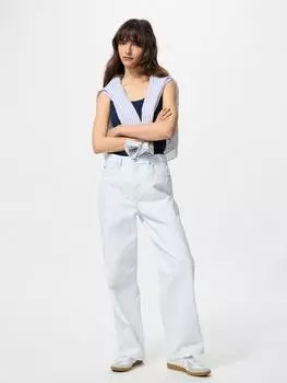 Широкие прямые джинсы Uniqlo Japan 60 LIGHT BLUE/26