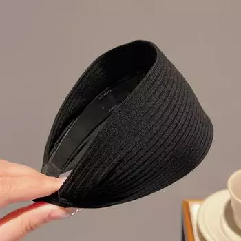 Широкие тканевые повязки на голову для женщин и девушек, простые обручи для волос, повязки на голову для седых волос, широкие мягкие повязки для волос, головные уборы