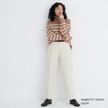 Широкие вельветовые брюки UNIQLO с защипами