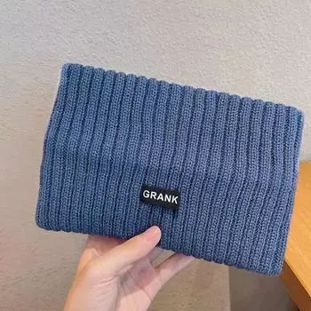 Широкие вязаные повязки на голову Шапка Эластичные резинки для волос Спортивные аксессуары Зимние шапки Женщина Девушка королевский синий