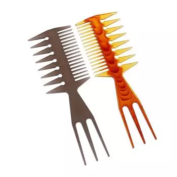 Широкие зубья щетка для волос вилка расческа мужская борода афро прическа парикмахерский инструмент оранжевый