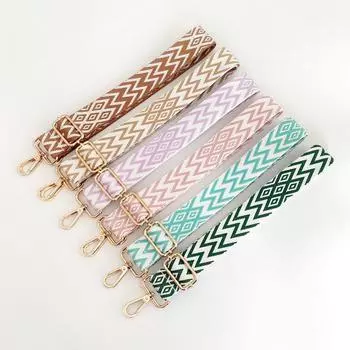 Широкий 3,8 см ремень для сумки на плечо расширяющийся регулируемый узор женский кроссбоди DIY модный нейлоновый новый ремень для сумки чёрный