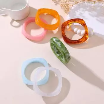 Широкий браслет цвета дофамина и желе, дизайн меньшинства, геометрический нерегулярный браслет для вечеринки кофейный