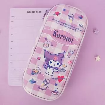 Широкий чехол Sanrio, жесткий чехол-пенал, сумка-товар с персонажами, Kuromi