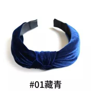 Широкий ободок для волос из ткани с узлом, однотонный золотой бархатный ободок для волос, женские бархатные аксессуары для волос