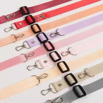 Широкий однотонный ремешок для мобильного телефона, ремешок для школьной карты, ремешок для камеры белый