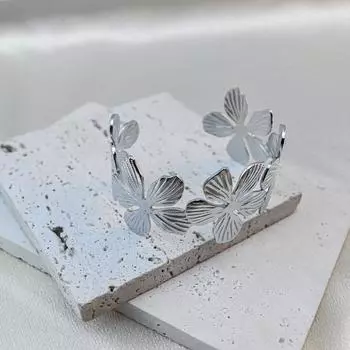 Широкий открытый браслет из титановой стали из нержавеющей стали, коллекция, геометрический дизайн, текстура, ветер, изысканные ювелирные изделия