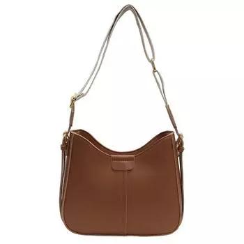 Широкий плечевой ремень ретро сумка-ведро женская 2024 новая корейская версия нишевая сумка-мессенджер популярная сумка через плечо для поездок на работу в этом году чёрный