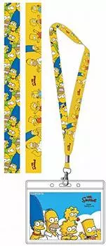 Широкий ремешок на шею Simpsons, желтый
