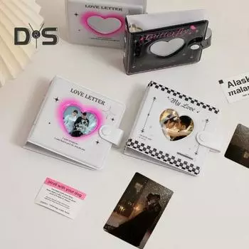 Широко используемый альбом для фотокарточек, удобный для переноски, стильный держатель для фотокарточек Kpop, книга чёрный