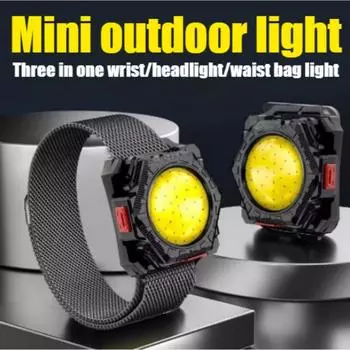 Широко используемый фонарь для часов, наружный рыболовный фонарь, ночной фонарь с красным светом, встроенный аккумуляторный аварийный фонарик 1PCS