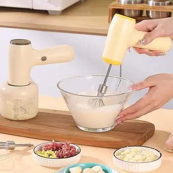 Широко используется электрический венчик для взбивания яиц типа C хаки