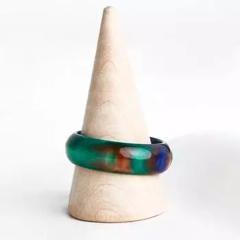 Широкое гладкое женское кольцо из смолы с красочным облаком, толстое кольцо, ювелирный аксессуар US 9 темно-синий